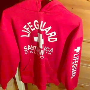 Red lifeguard hoodie